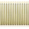 MTLEE 16 Pcs 10 Inch Long Tapered Candle Stick Bulk Smokeless Unscented Burning Candlestick Paraffin Wax with Cotton Wick for Dinner Thanksgiving Christmas Wedding Birthday Party Church(Warm Golden)