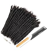 DAIXI Handmade Interlocking Locs 100% Real Human Hair Permanent Loc Extensions Textured Natural L...