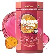 Chews by Bold Care Glowing Skin Gummies with Hyaluronic Acid, Vitamin C, Vitamin E & Curcumin - D...