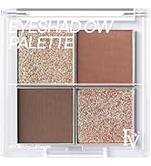 FV Natural Finish Eyeshadow Palette, 4 Matte & Metallic High Pigment Shades, Long-Lasting Eye Sha...