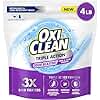 OxiClean Triple Action Odor Blasters Odor and Stain Remover Powder, Use with Detergent, Eliminates Tough Odors and Removes Stains, Color Safe and Chlorine Free, 4 lbs