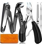 Toenail Clippers for Seniors Thick Nails - Angled Head Large Toe Nail Clippers for Men, Heavy Dut...