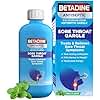 Betadine Antiseptic Medicated Gargle, Povidone-Iodine 0.5%, Treat and Relieve Sore Throat Symptoms, Temporarily Reduces Germs Normally Found in The Mouth, Mint Flavor, 8 FL OZ