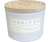 Sand + Fog Scented Candle - California Beach House – Additional Scents and Sizes – 100% Cotton Lead-Free Wick - Luxury Air Freshening Jar Candles - Perfect Home Decor – 12oz