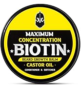 First Melody Beard Balm, Maximum Concentration BIOTIN, with Castor Oil and Argan & Jojoba Oils, P...