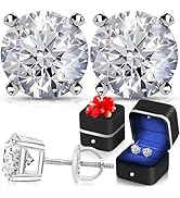 IGI Certified 0.2 to 4 Carat E-F VS Clarity Lab Grown Diamond Stud Earrings for Women in Solid 14...