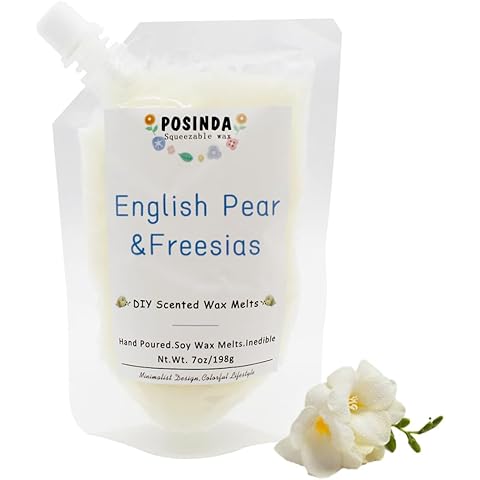 1pc 7oz Squeezable Wax Melts,English Pear Freesia DIY Squeeze Wax Melts Highly Frag...
