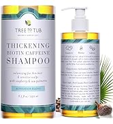 Tree To Tub Biotin Fine Hair Thickening Shampoo for Thicker, Fuller Volume - Gentle Volumizing Su...