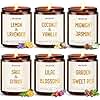 6 Pack Candles for Home Scented, 42oz Amber Jar Candles Gifts for Women, 330 Hour Clean Burning Time, Natural Soy Wax and Wicks, Aromatherapy Candles Gift Set for Women, Ideal Holiday Gift