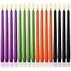 MTLEE 16 Pcs 10 Inch Long Tapered Candle Stick Bulk Smokeless Unscented Burning Candlestick Paraffin Wax with Cotton Wick for Halloween Christmas Thanksgiving Wedding Party Church (Spooky Color)