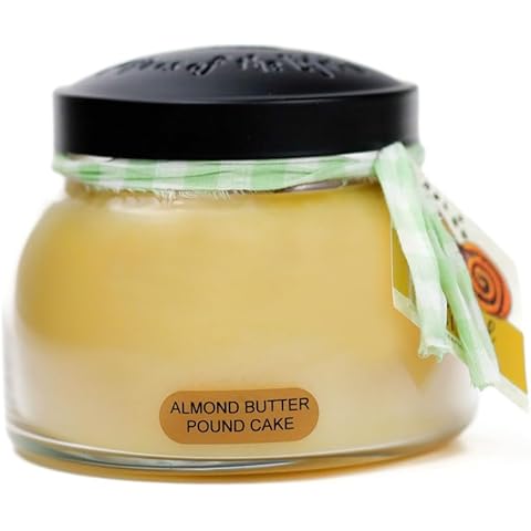 A Cheerful Giver - Almond Butter Pound Cake Mama Scented Glass Jar Candle (22oz) with Lid & True to Life Fragrance Made in USA