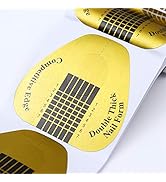 300 Pieces Acrylic Nail Form Sticker Nail Sculpting Forms Golden Horseshoe-shaped Nail Extension ...
