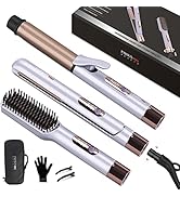 Hair Straightener and Curler, PARWIN PRO BEAUTY 1'' Flat Iron,1.25'' Curling Iron Hair Straighten...