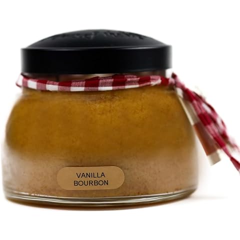 A Cheerful Giver - Vanilla Bourbon - 22oz Mama Scented Candle Jar with Lid - Keepers of The Light - 125 Hours of Burn Time, Gift Candle, Brown