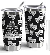 Theatre Gift Broadway Musical 20oz Stainless Steel Tumbler with Lid and Straw Theater Director Co...