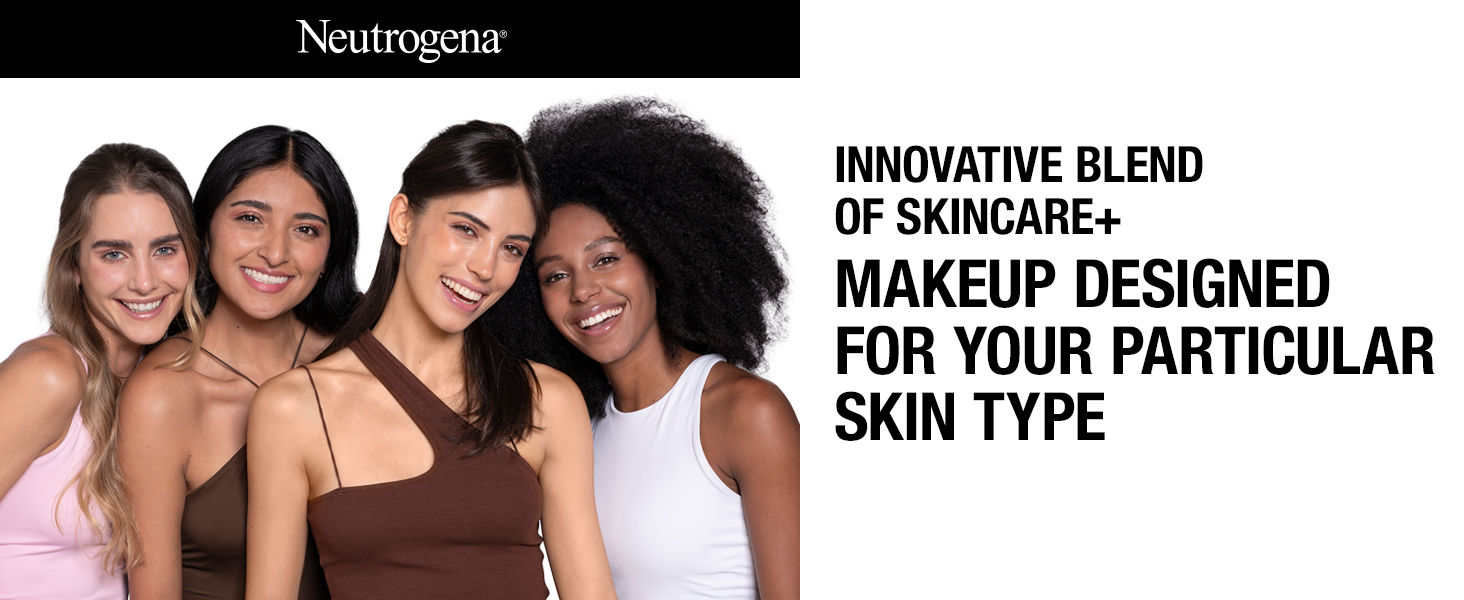 Four women happy with healthy looking glowing skin