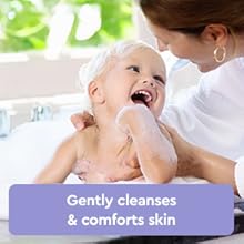 baby shampoo is gentle on skin, tear-free, leaves skin soft, with plant-based ingredients