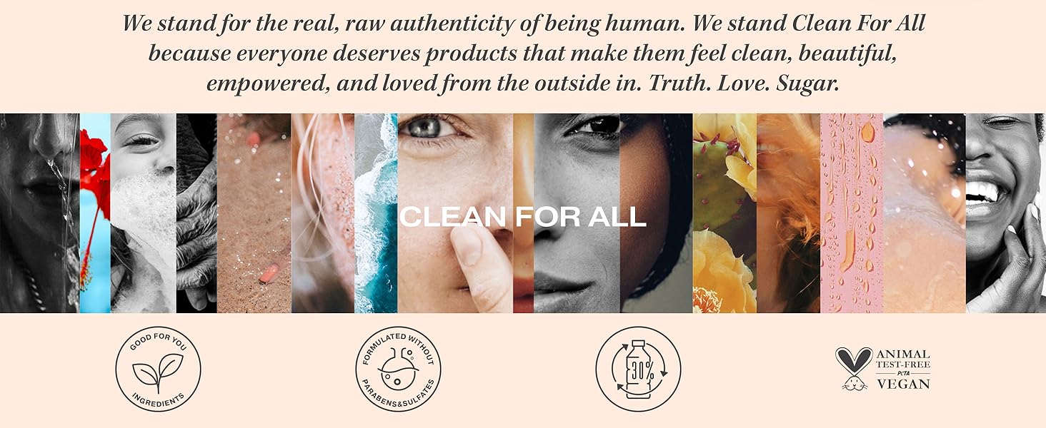 Raw Sugar clean for all body wash diverse inclusive vegan sulfate-free paraben-free