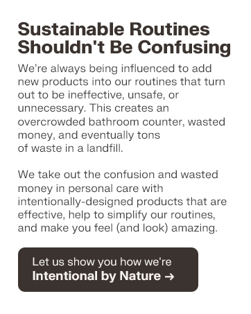 image with text discussing how sustainable routines shouldn't be confusing