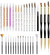 MelodySusie 31Pcs Nail Art Brushes Nail Art Tool Set,Nail Dotting Tools Striping Nail Art Brushes...