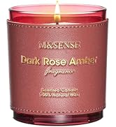 M&SENSE Rose Amber Scented Candles-Vegan Soy Wax, Floral Naturally Scented, No Toxin 10oz 42-Hour...