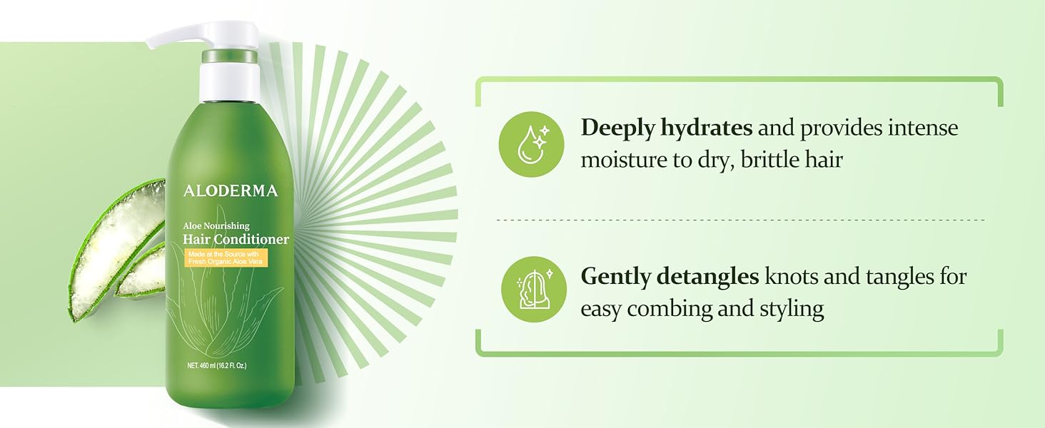 aloderma aloe vera nourishing hair conditioner