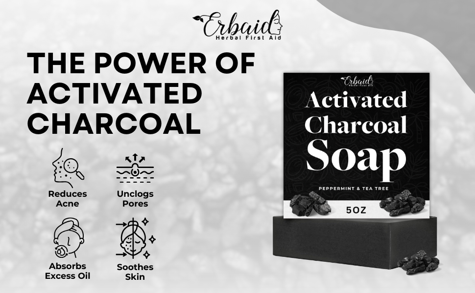 activated charcoal black soap bar face body wash skincare all natural handmade acne cleansing