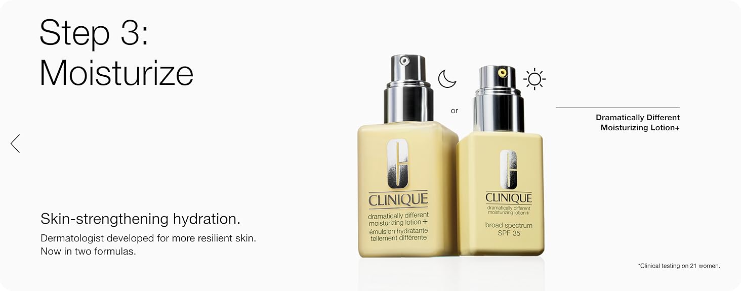 Moisturize, skin-strengthening hydration. Derm developed for more resilient skin.