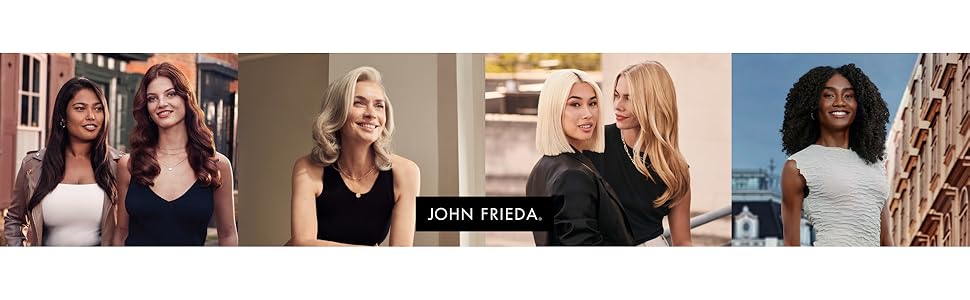 John Frieda models with various hair styles.