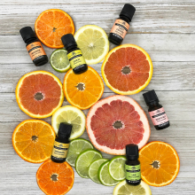 Essential Oils on Orange Slices Image
