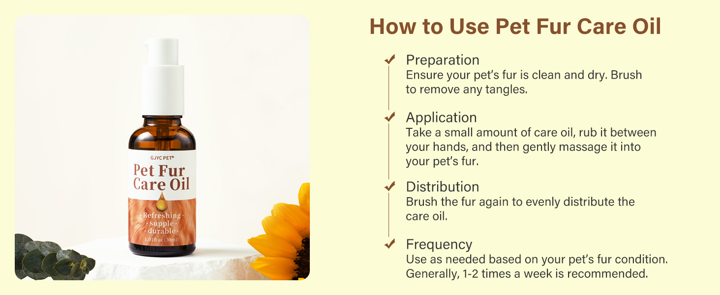 HOW TO USE PET FUR CARE OIL