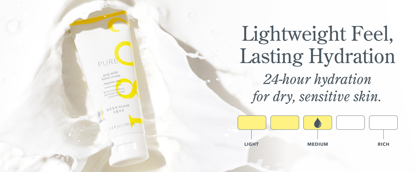 Beekman 1802 Pure Hand Cream provides 24 hour hydration