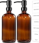 amber glass soap dispenser