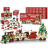 Advent Calendar 2025 Train Building Blocks Set, 24 Boxs Surprise Christmas Countdown Toy Building...