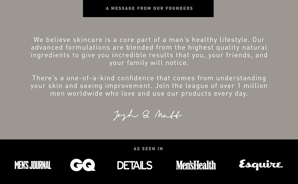 Brand Message, As seen in Men's Journal, GQ, Details, Men's Health, Esquire