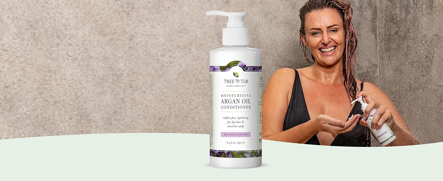 Lavender Conditioner with Argan Oil | Tree to Tub 1