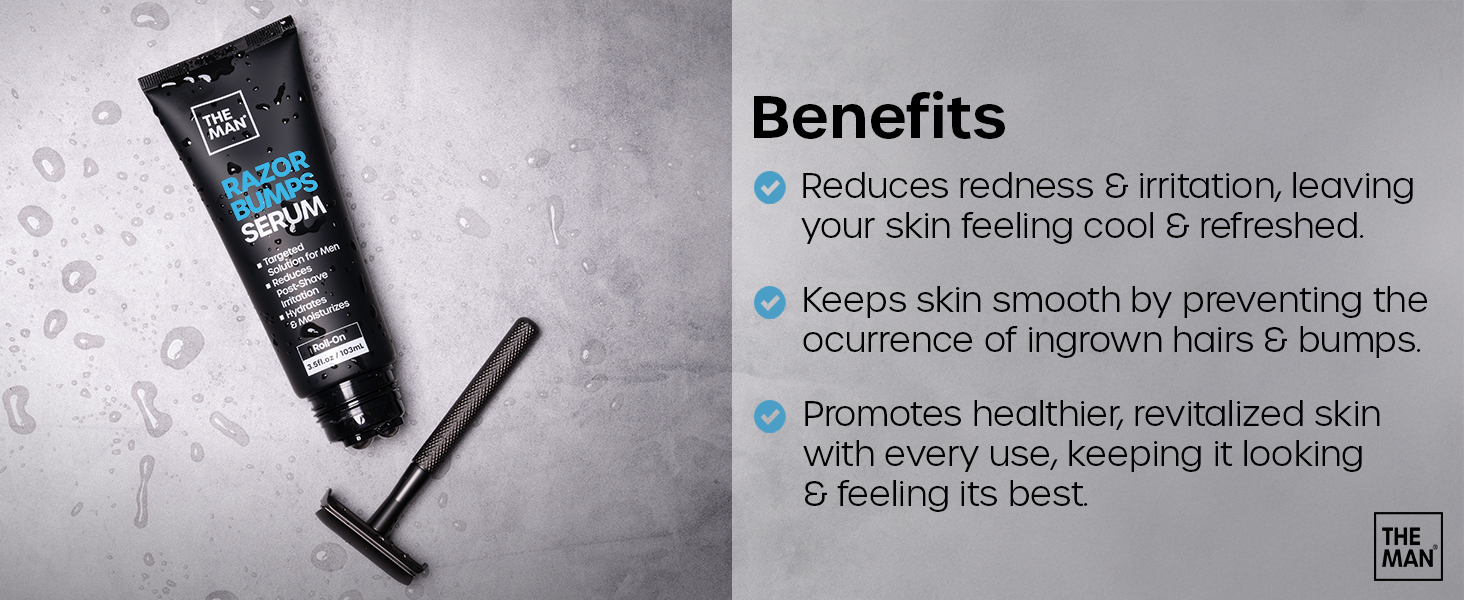 razor bumps serum for men, the man razor bumps, ingrown hair solution for men
