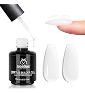 Beetles 7 in 1 Milky White Builder Gel for Nails - 15ml Strengthener, Hard Jelly Gel Extension fo...