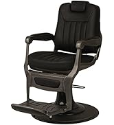 Buy-Rite Futura Professional Barber Chair for Professional Barbershops, Steel Frame with Brushed ...