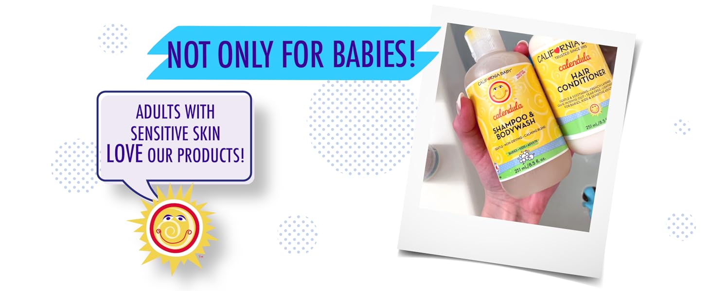 This wash is not just for babies! Adults with sensitive skin love our products.