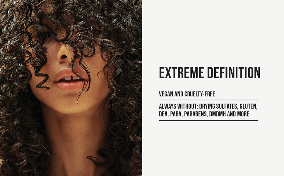 Extreme Definition - Vegan and cruelty-free. Always without sulfates, gluten, parabens