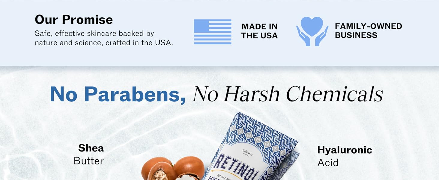 no parebens, made in the usa, family owned business