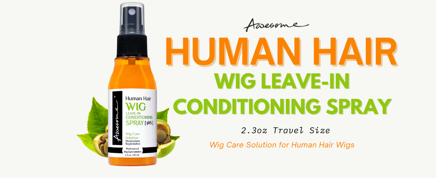 human hair wig leave-in conditioning spray