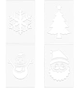 BENECREAT 4Pcs Christmas Theme Acrylic Lantern Template, Santa Claus Christmas Tree Snowman Snowf...