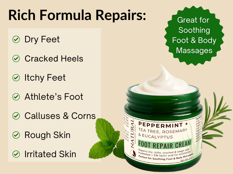 jar of foot cream for dry cracked feet and heels foot lotion for women men callus remover