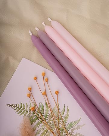 purple taper candles