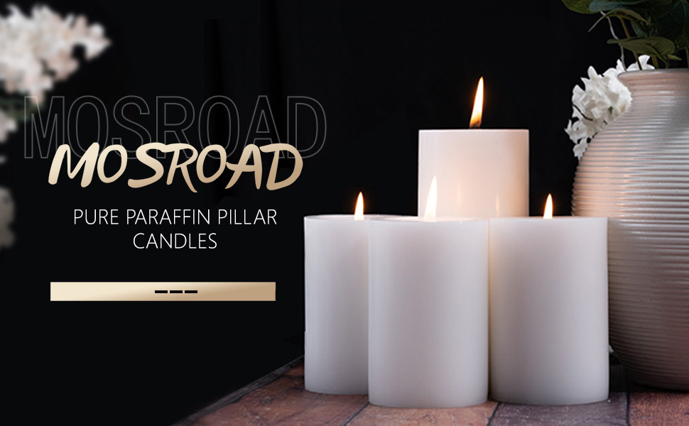 Unscented pillar candles