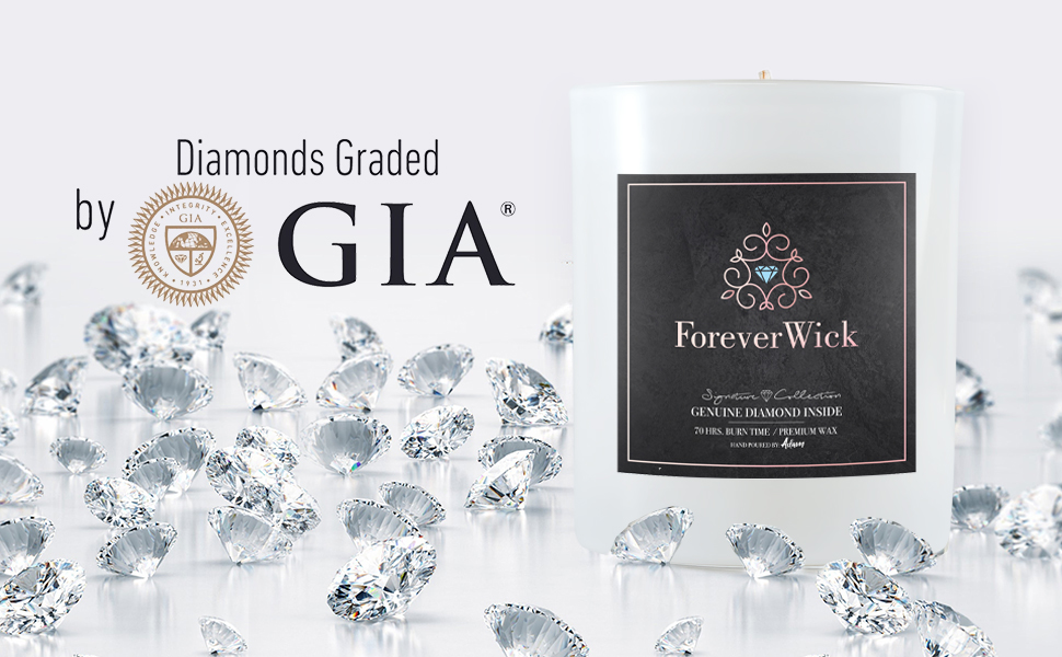 diamonds graded by GIA candle with diamond candle with diamond inside candle with surprise inside