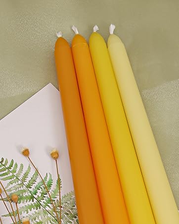 yellow taper candles