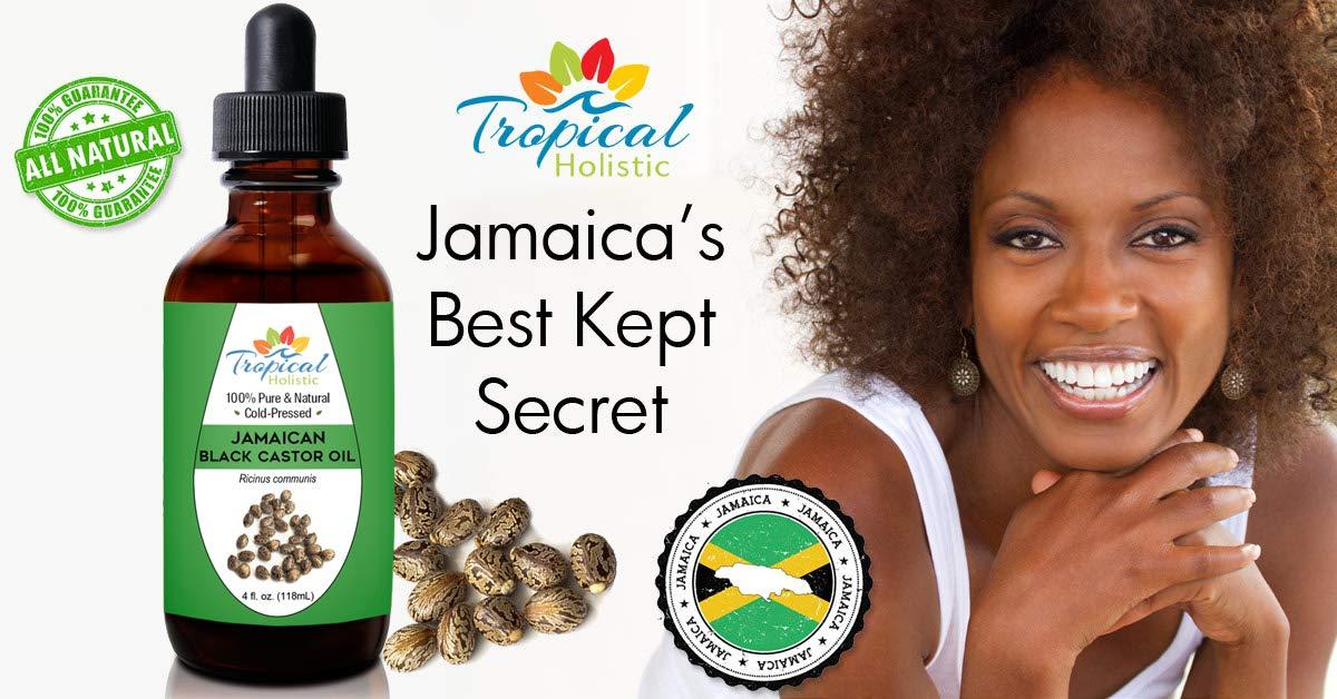 Tropical Holistic 100% Pure Jamaican Black Castor Oil 4 oz - Natural Hair  Growth & Scalp Treatment for Beard, Eyelashes, Edges, Dandruff - Premium  Formula for Healthy Hair & Eyebrows | Buy